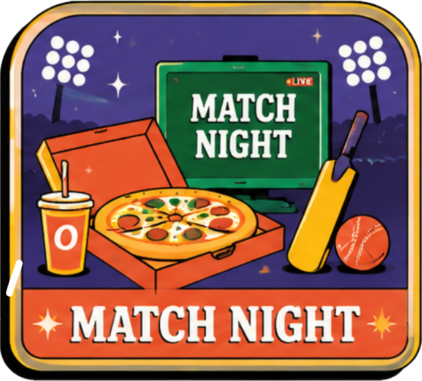Match night pizza illustration
