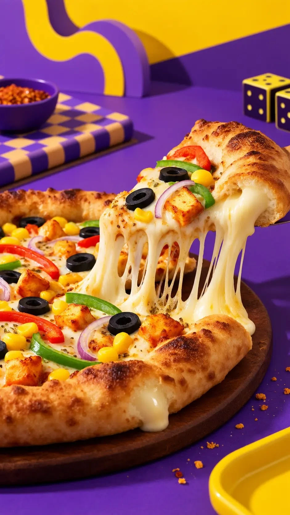 OLIO Cheeseblast pizza with an oozing cheese core