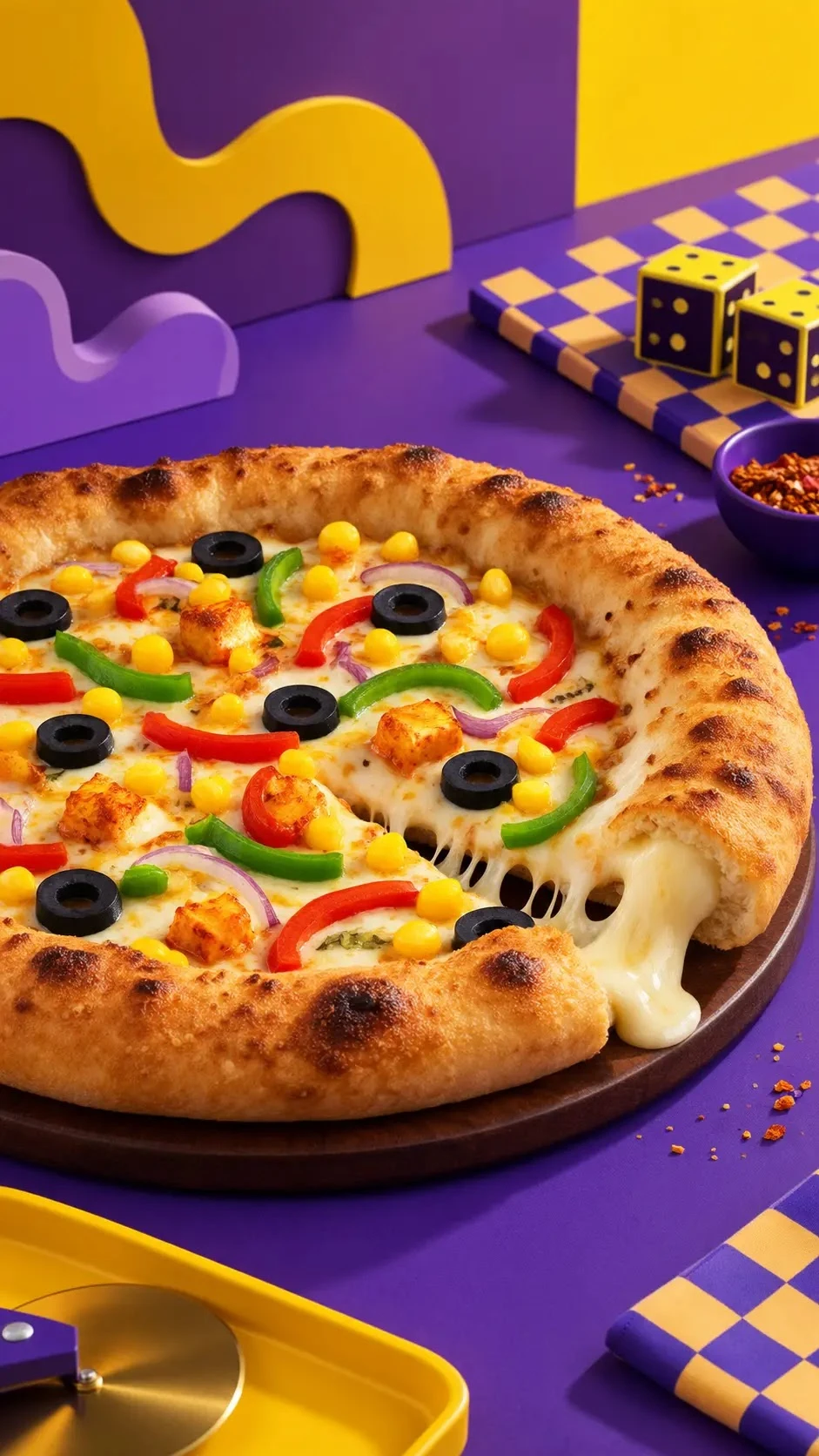 OLIO Cheeseblast pizza with an oozing cheese core