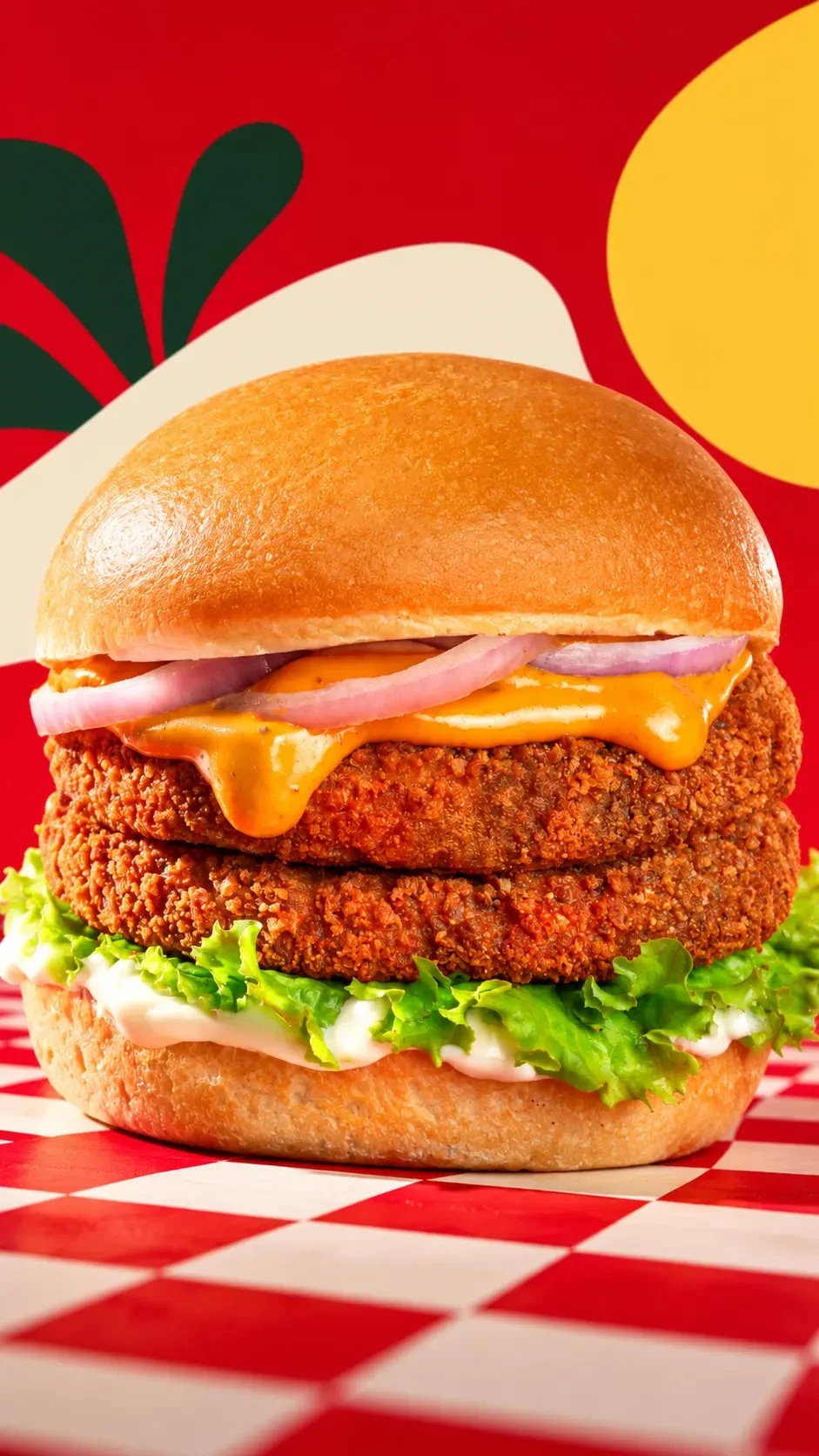 OLIO double crispy chicken burger